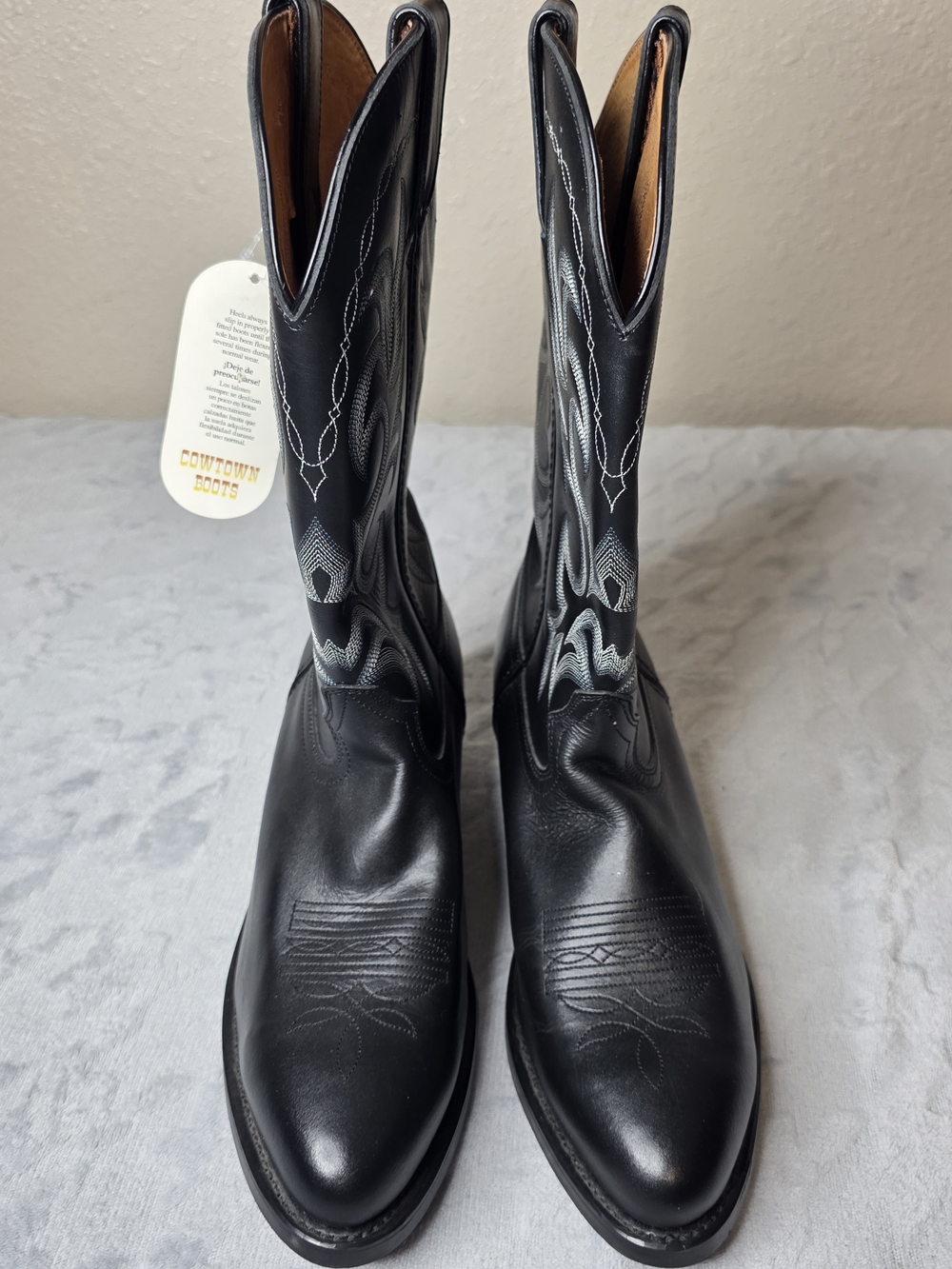 Cowtown Boots Men’s Black Western Cowboy Boots Mens Sz 10.5 EE